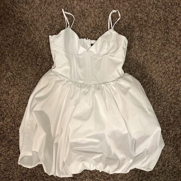 White Zara Corset Bodice Mini Dress - Picture 4 of 8